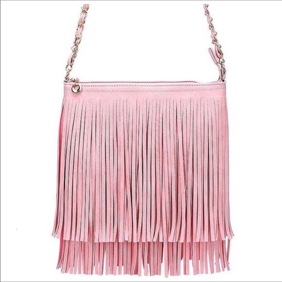 Handbags - Light Pink Tassel Boho Festival Crossbody 🎉HP🎉